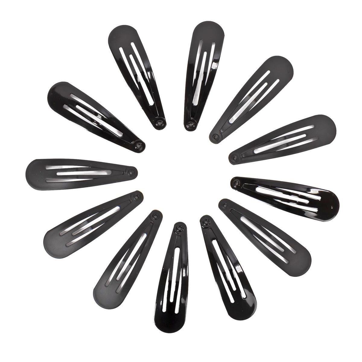 Stylin, 14p Black Snap Barrettes header card