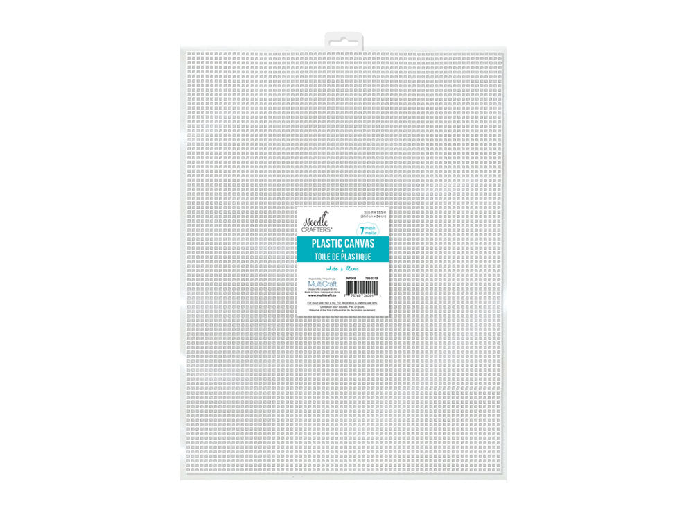 Plastic Canvas: 7-Mesh 10.5"x13.5" White