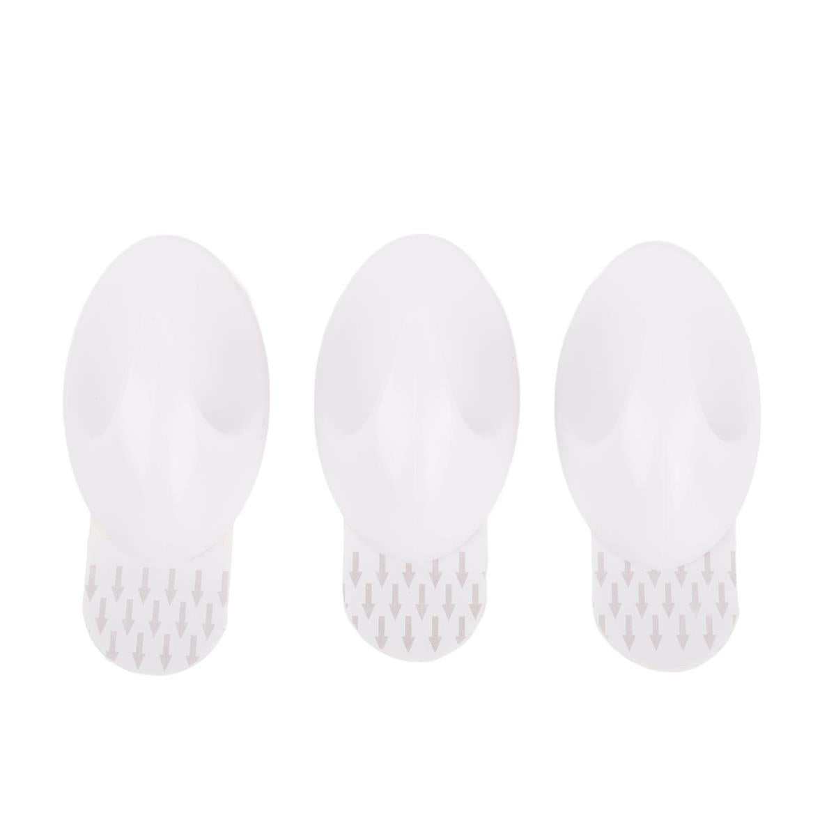 H.E. 3-PC Removable Hooks Self-adhesive. L:1.9"