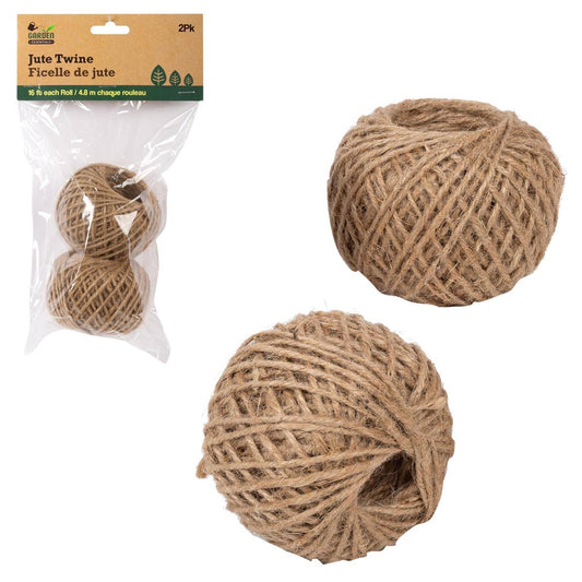 Garden E. 2pk 48M Balls of  Jute Twine, pbh
