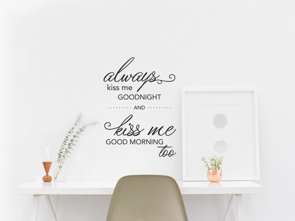 Craft Decor: 11.8"x15.75" 'Words To Live By..' Wall Art G) Always Kiss Me..