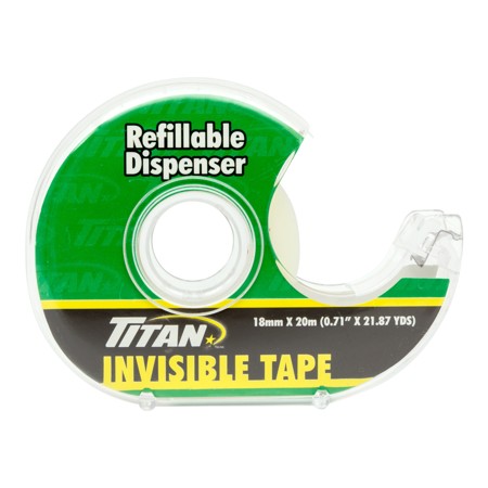 TITAN INVISIBLE TAPE IN DISPENSER 18mm x 20m