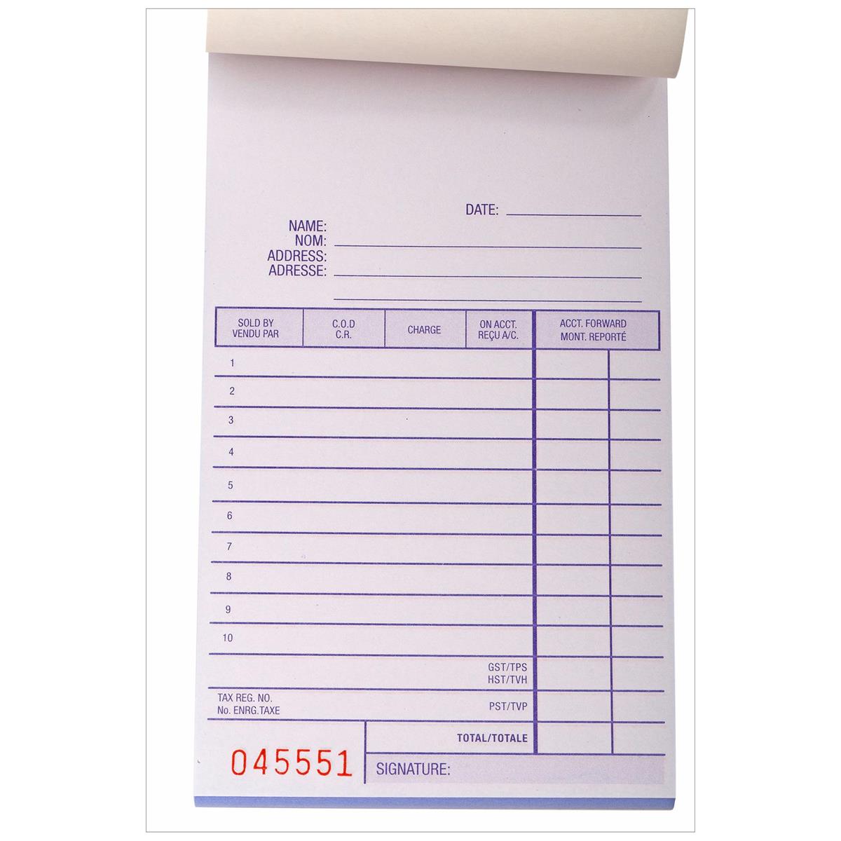 O.WKs. 50-ct Duplicate Sales Book  (FY99884)