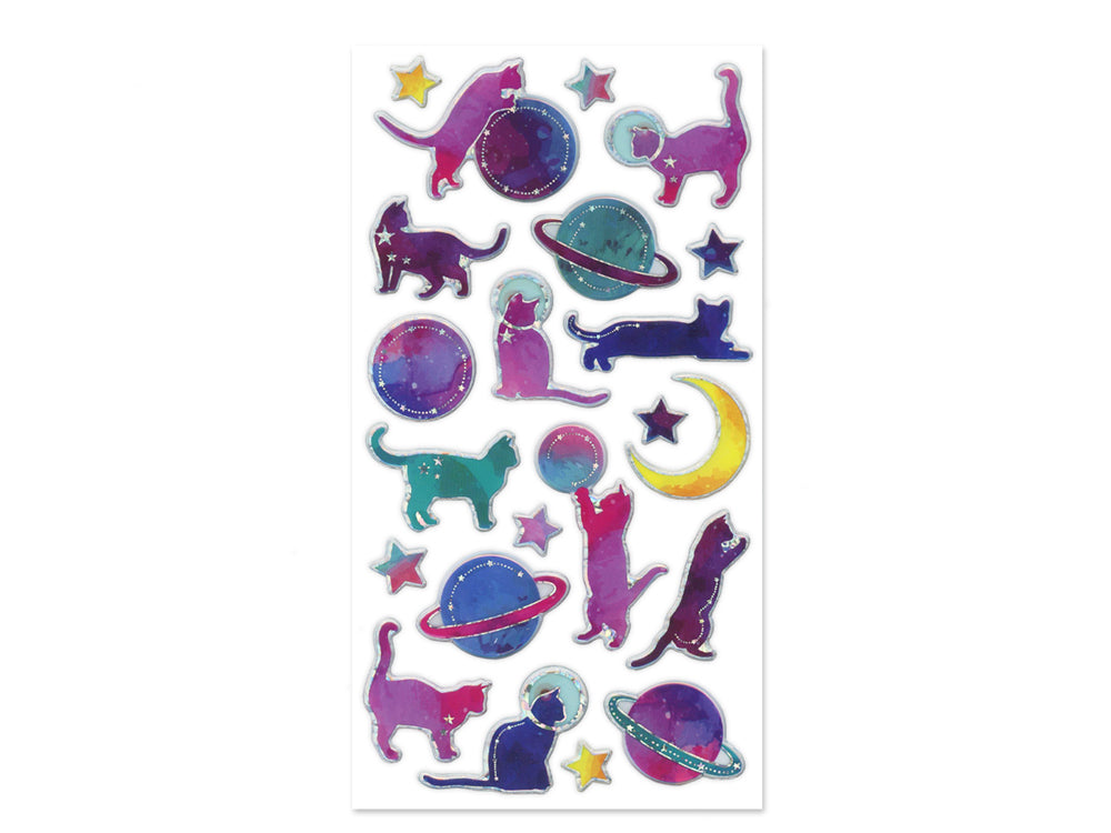 Paper Craft Sticker: 3.8"x6.9" 3D Foil Ombre H) Catstrology