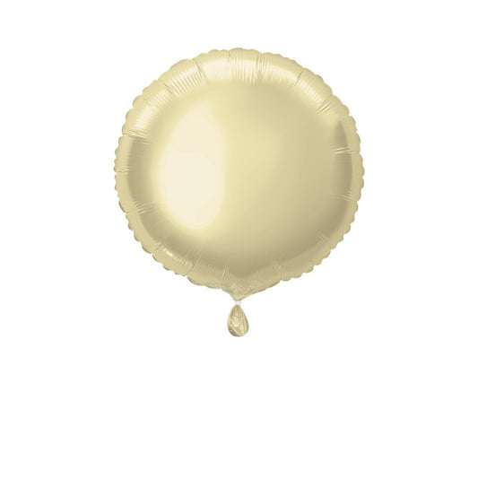 Solid Round Foil Balloon 18"  Packaged - Gold