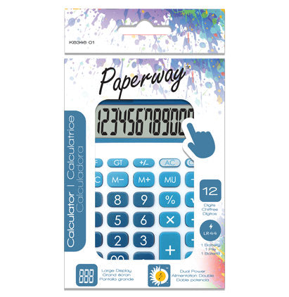 DESKTOP CALCULATOR-12 DIGITS-SOLAR-15x10.5x2.1 CM