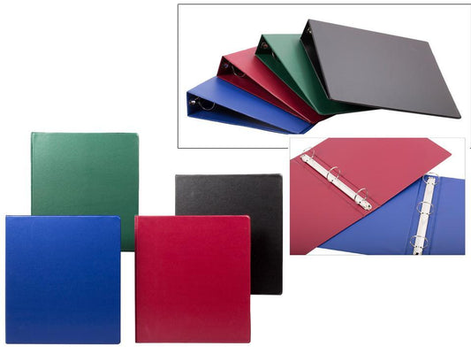 O.WKs. 1.5" Vinyl Binder, Black/ Blue/Burgundy/Green (PX98229)