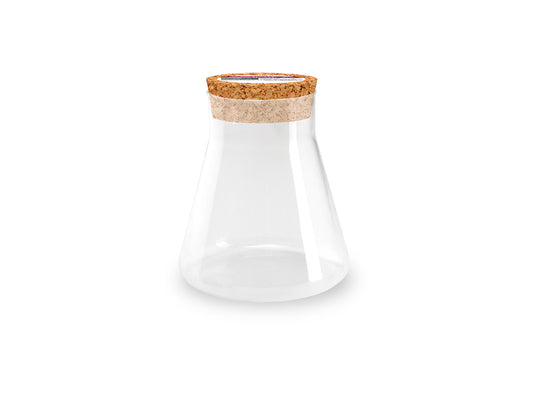 Craft Décor: 10x12cm DIY Beaker Clear Glass w/Cork Stopper