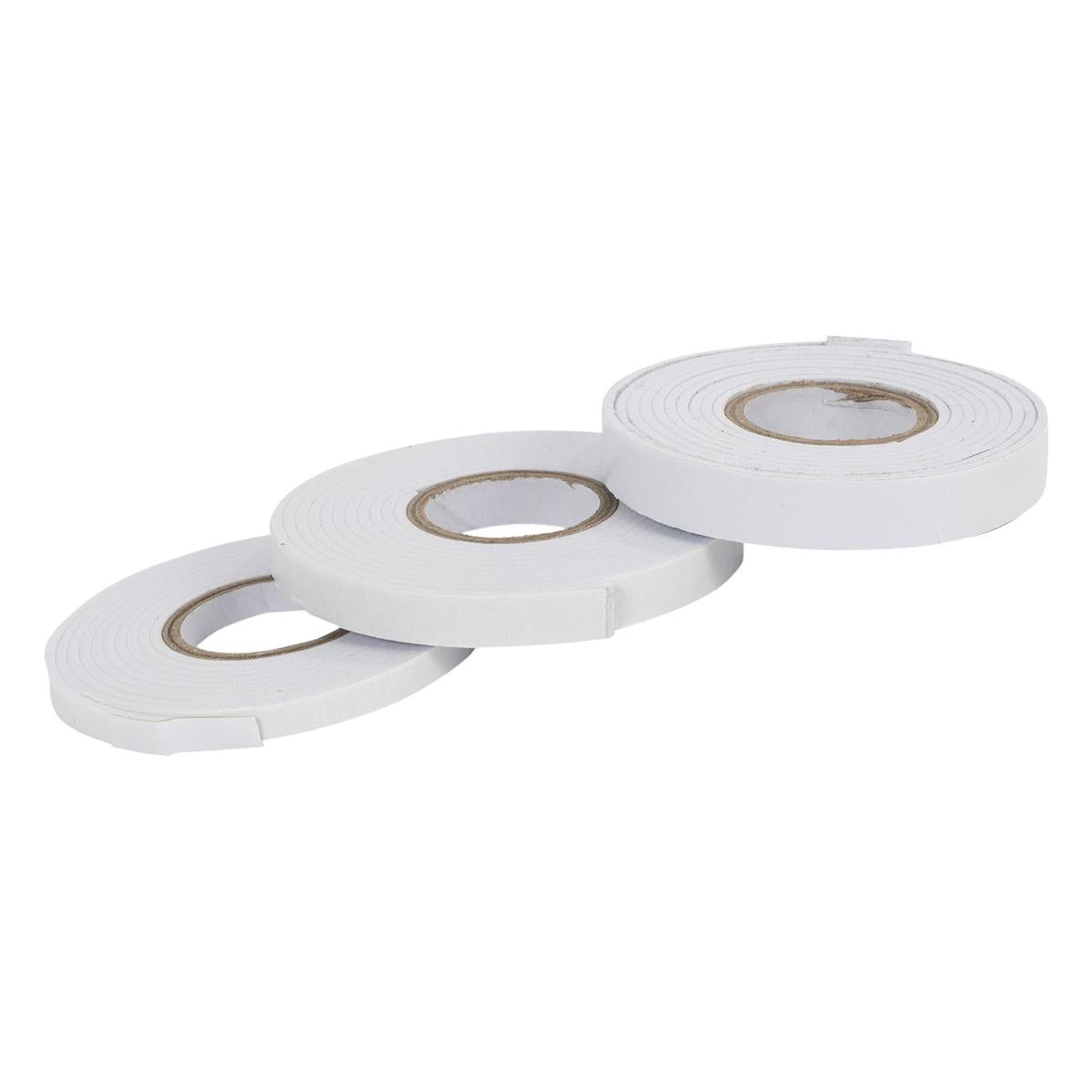 T4C 3 Rolls Crafting Foam Tapes 6ft Rolls, 0.25"/0.37"/0.5"Width.