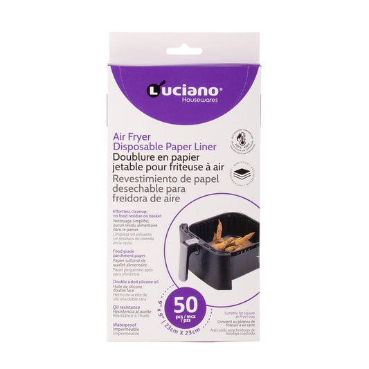 Luciano, 50-pc AirFryer Paper Liner 23x23cm, cbx (CS)