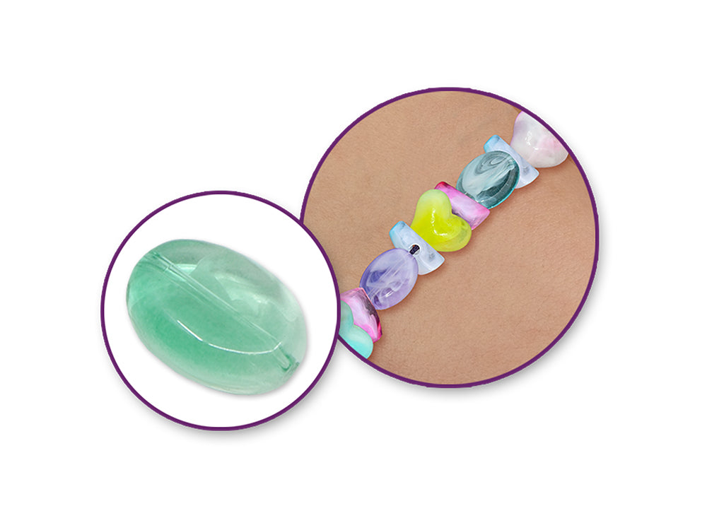 Acrylic Beads: 25g Frosted Marble Multi-Packs 17mm B) Oval