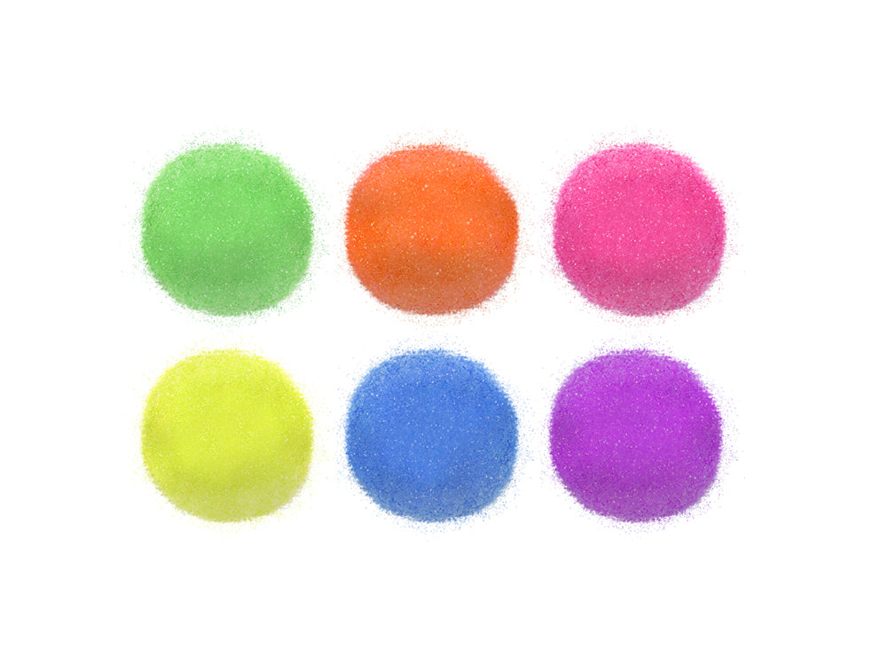 Krafty Kids: 12g Twinkle-Town Glitter Pouches (6ea x 2g) A) Neon