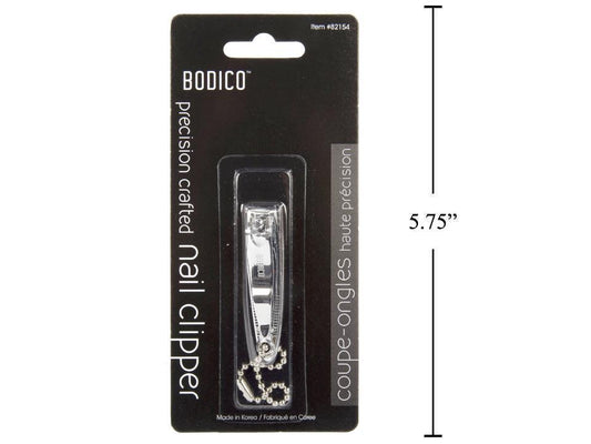 Bodico Nail Clipper w/ Chain, Chrome, 54mm, b/c