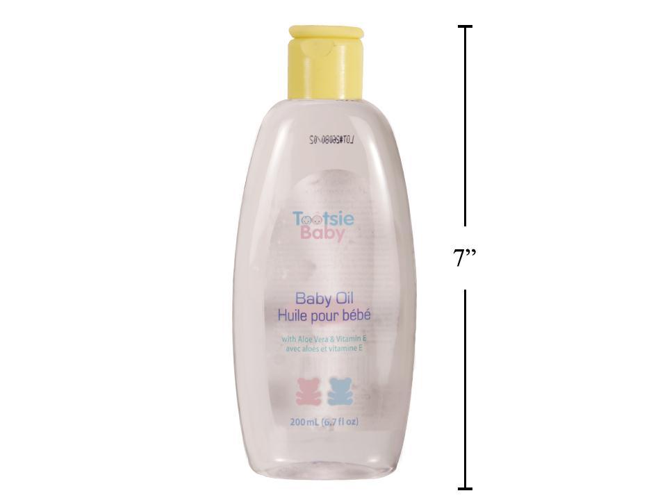 Tootsie Baby 200ml (6.7oz) Baby Oil  Flip-up Bottle