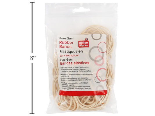 O.WKs. #33 4oz Rubber Bands, zip lock bag