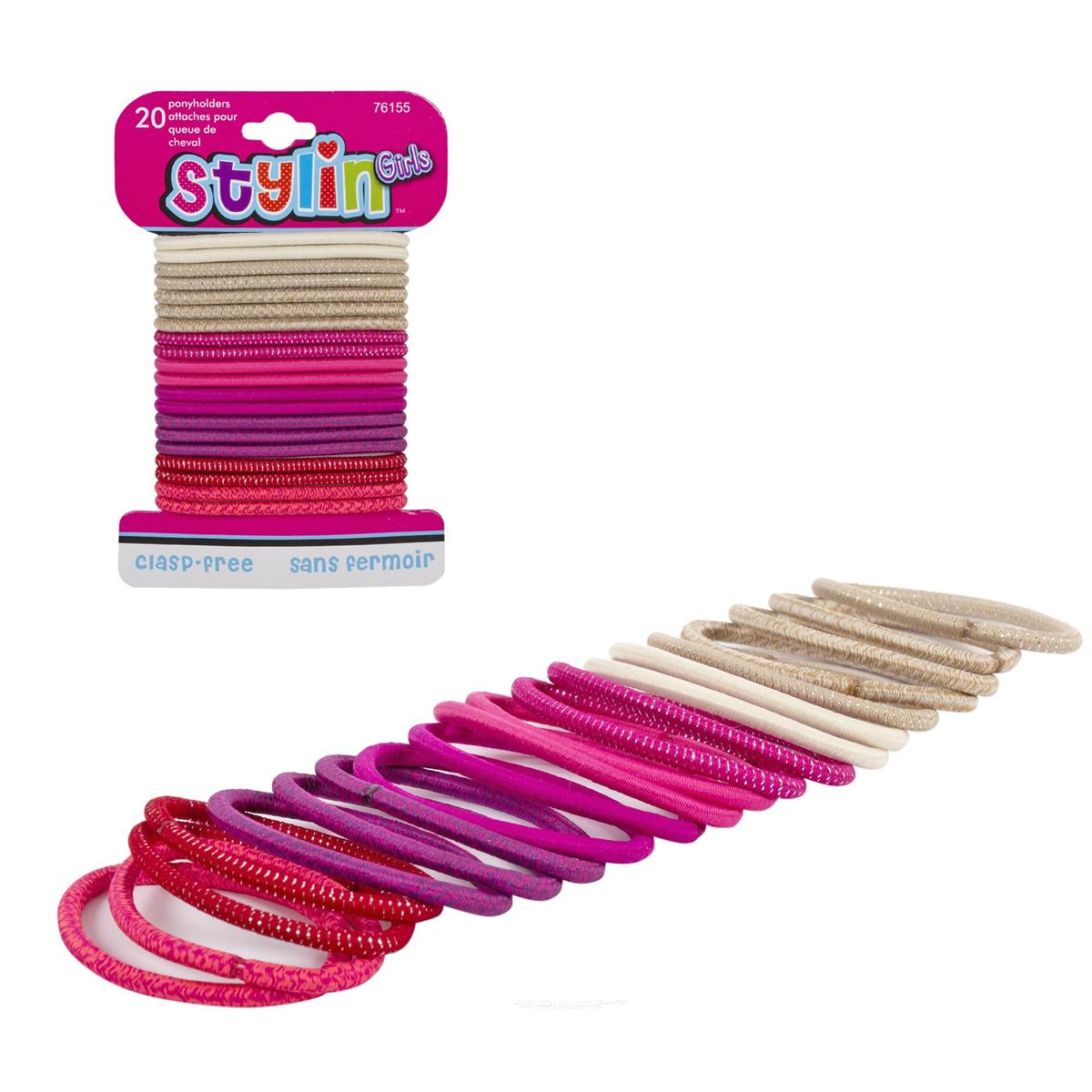 Stylin G, 20p clasp free Ponyholder Magenta&Pink, hc