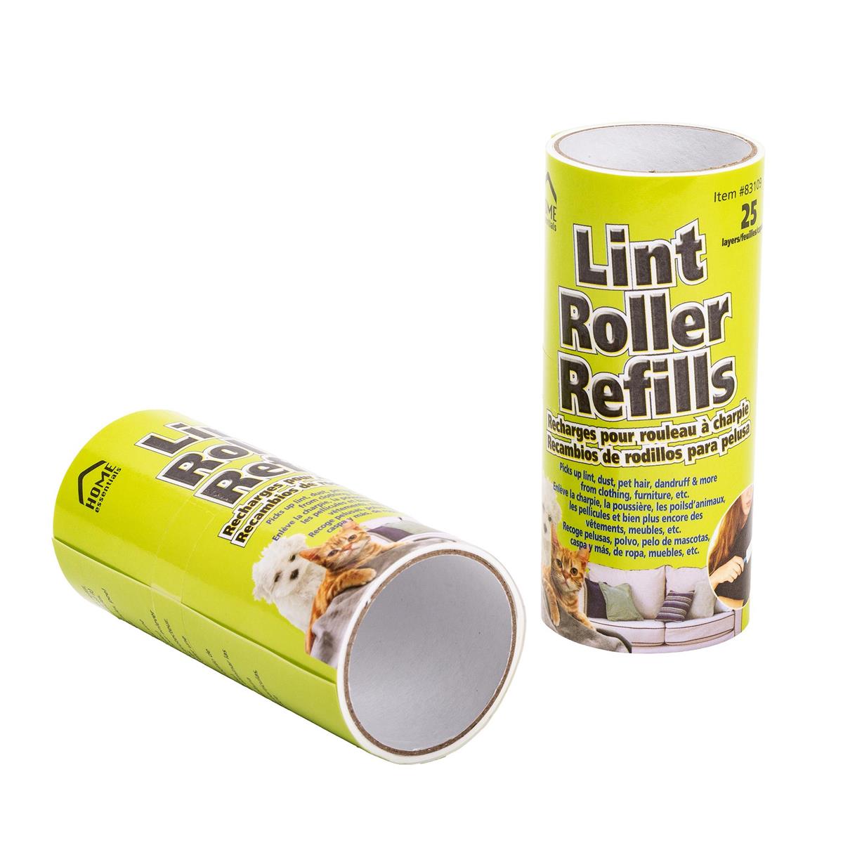 H.E.  2-pc Lint Roller Refills, 25 Sheets of each Roll