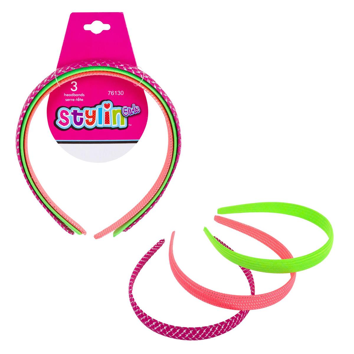 Stylin G, 3p Wide Covered Headband header card