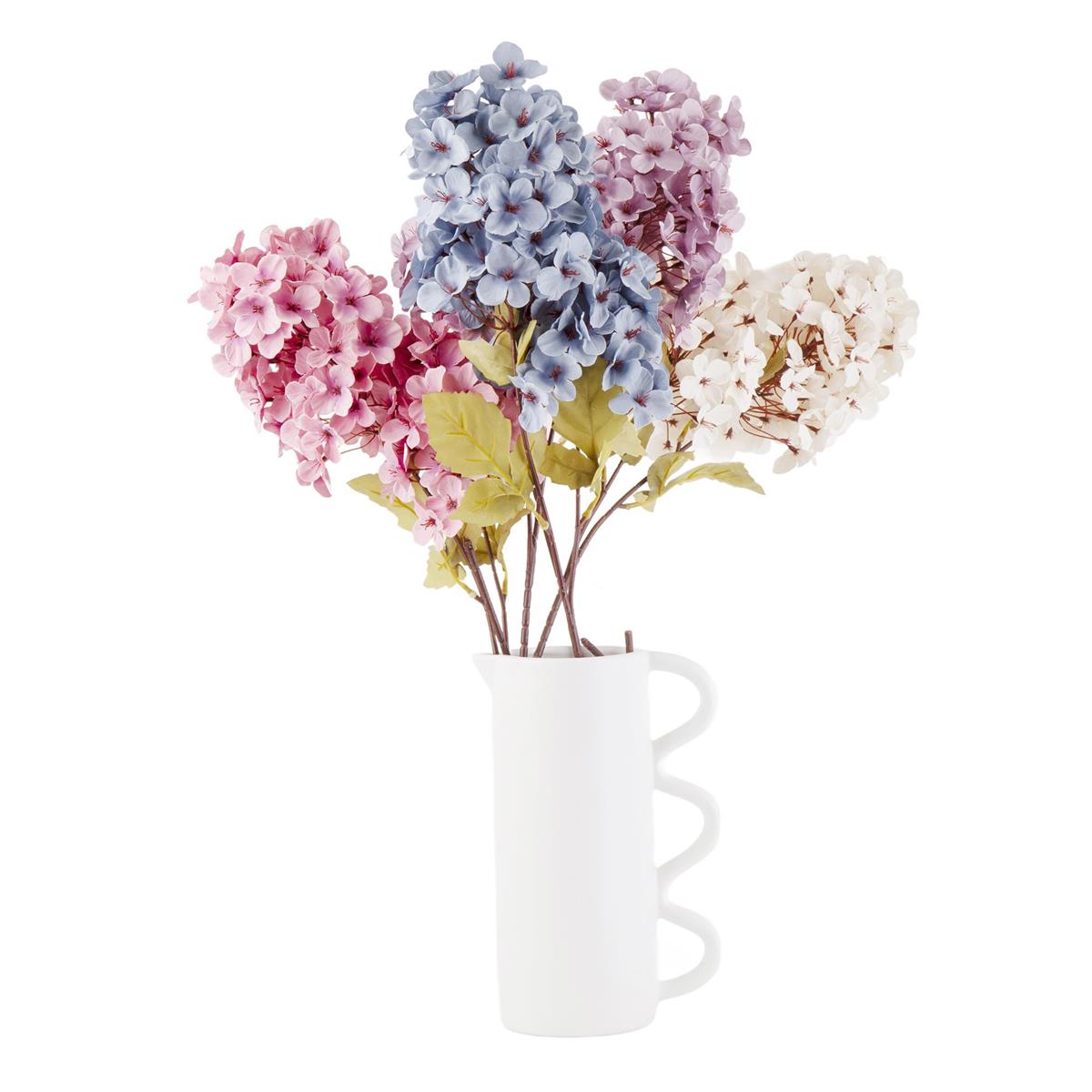 Country G. 34.5" Tower Peach Flowers, 2 Branched, 4asst, Lbl