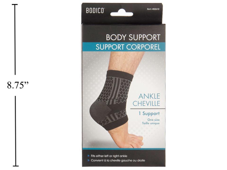Bodico, Pro Ankle Support blk w grey web, col box(HZ)