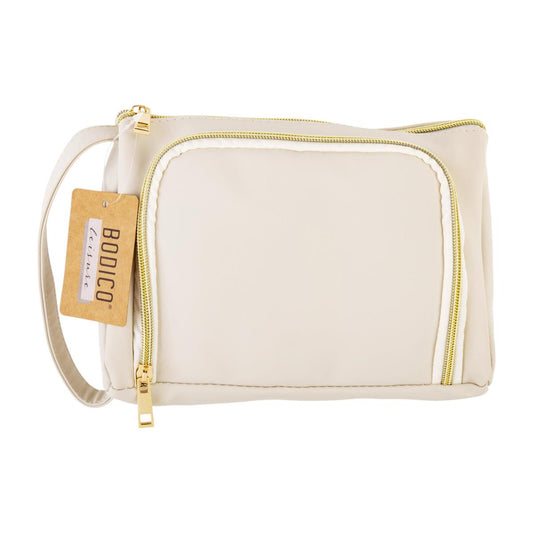 Bodico, Cosmetic Bag, biege, 23x9.3x14.5 cm, ht w/stuffed grey paper inside the bags