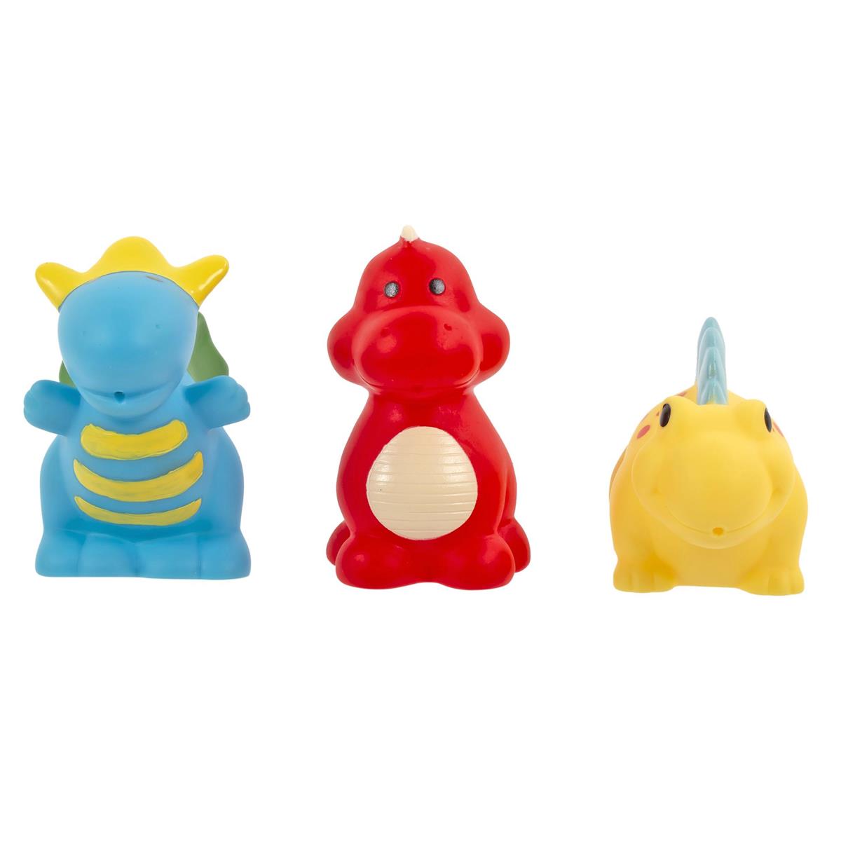 Tootsie Baby,3p Dino Bath Squirters pvc bag, 70g, vinyl