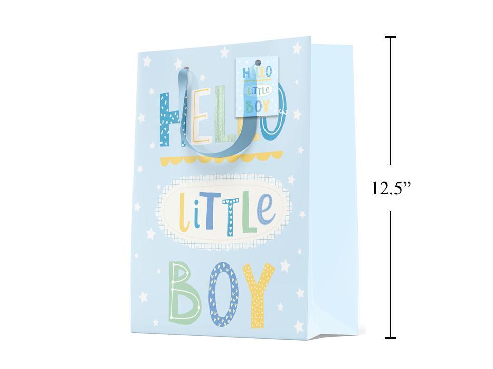 Paper T. Gift Bag, Large, Hello Boy, Matte/HS,