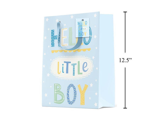 Paper T. Gift Bag, Large, Hello Boy, Matte/HS,