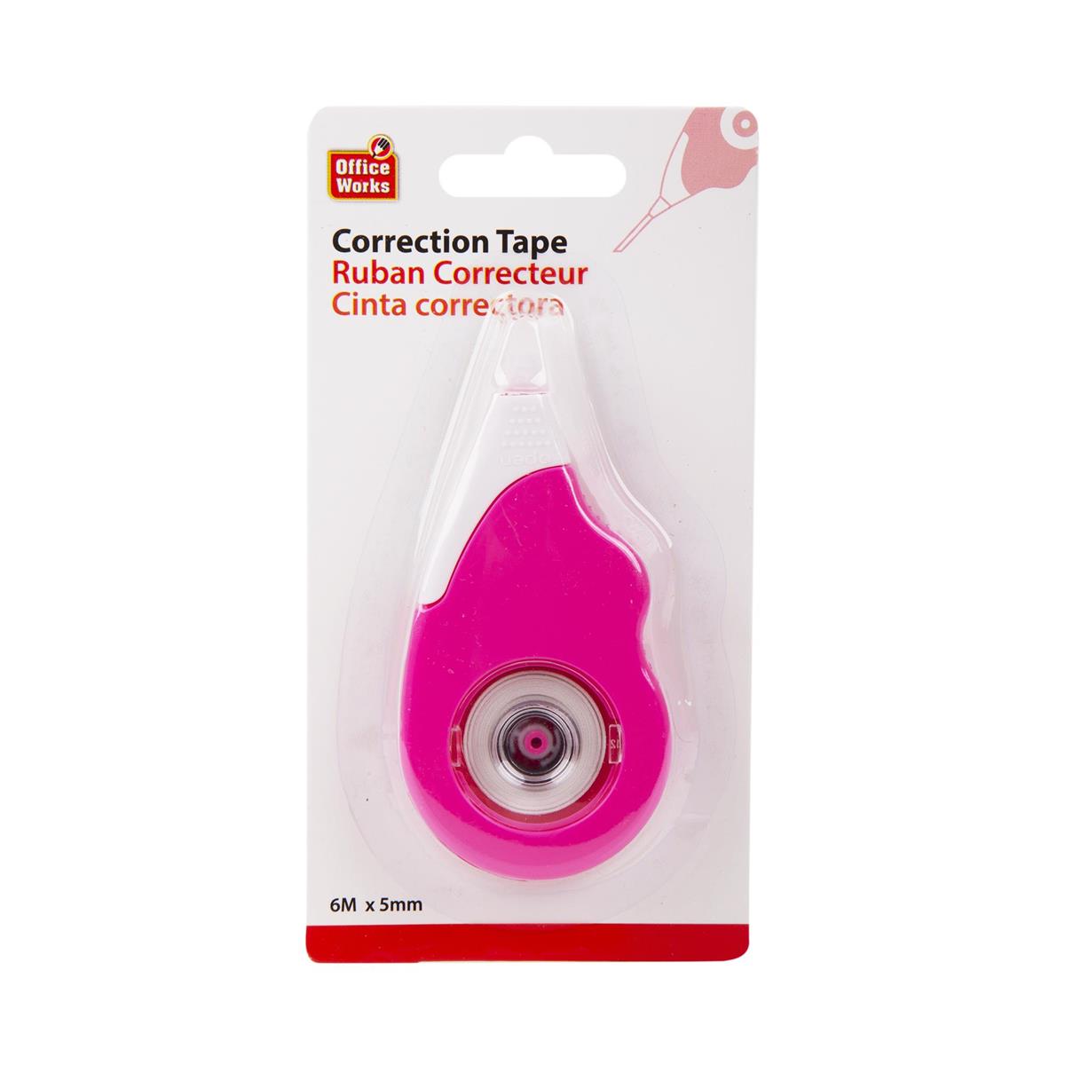 O.Ws Correction Tape 6m(L)x5mm(W), 2 Colors, B/C