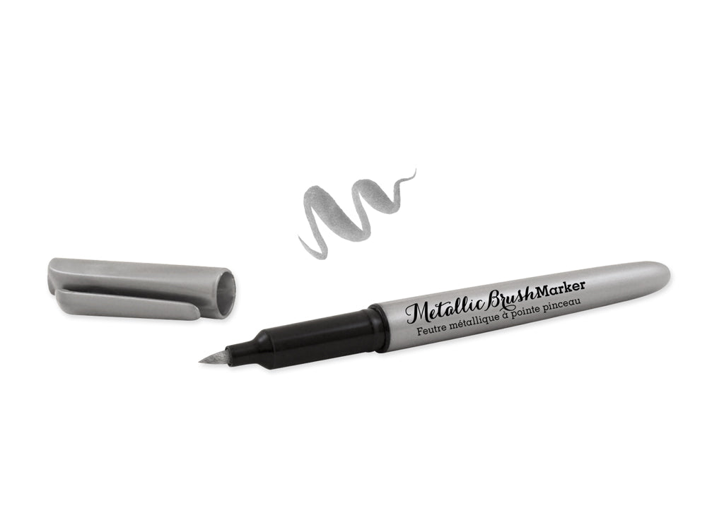 Color Factory: Metallic Brush Marker Permanent 6.8mm B) Silver