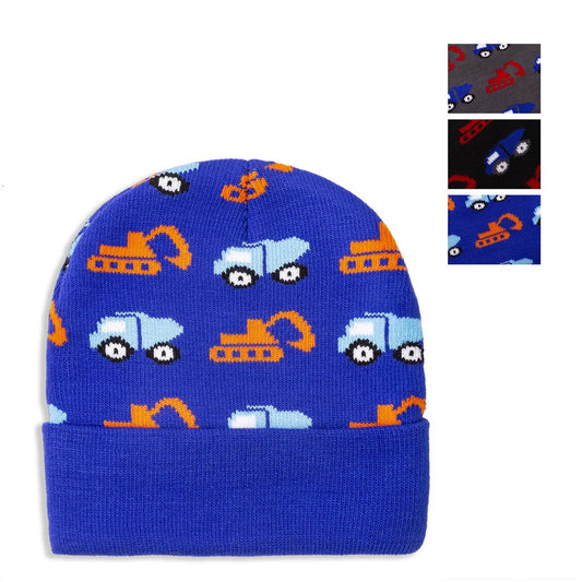 Nordic T. Boys Construction Beanie, 3 asst, hang tag