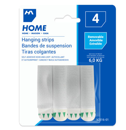 HANGING STRIPS-HOOK&LOOP-1,5KG-4PCS
