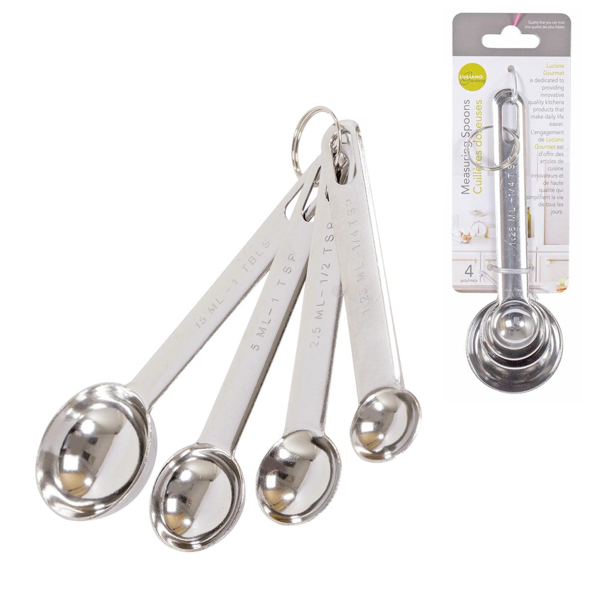 L.Gourmet 4-pc S/S Measuring Spoon Set, t.o.c (CP)