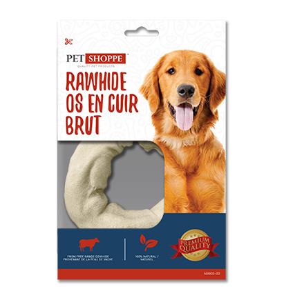 RAWHIDE DONUT WHITE - LRG
