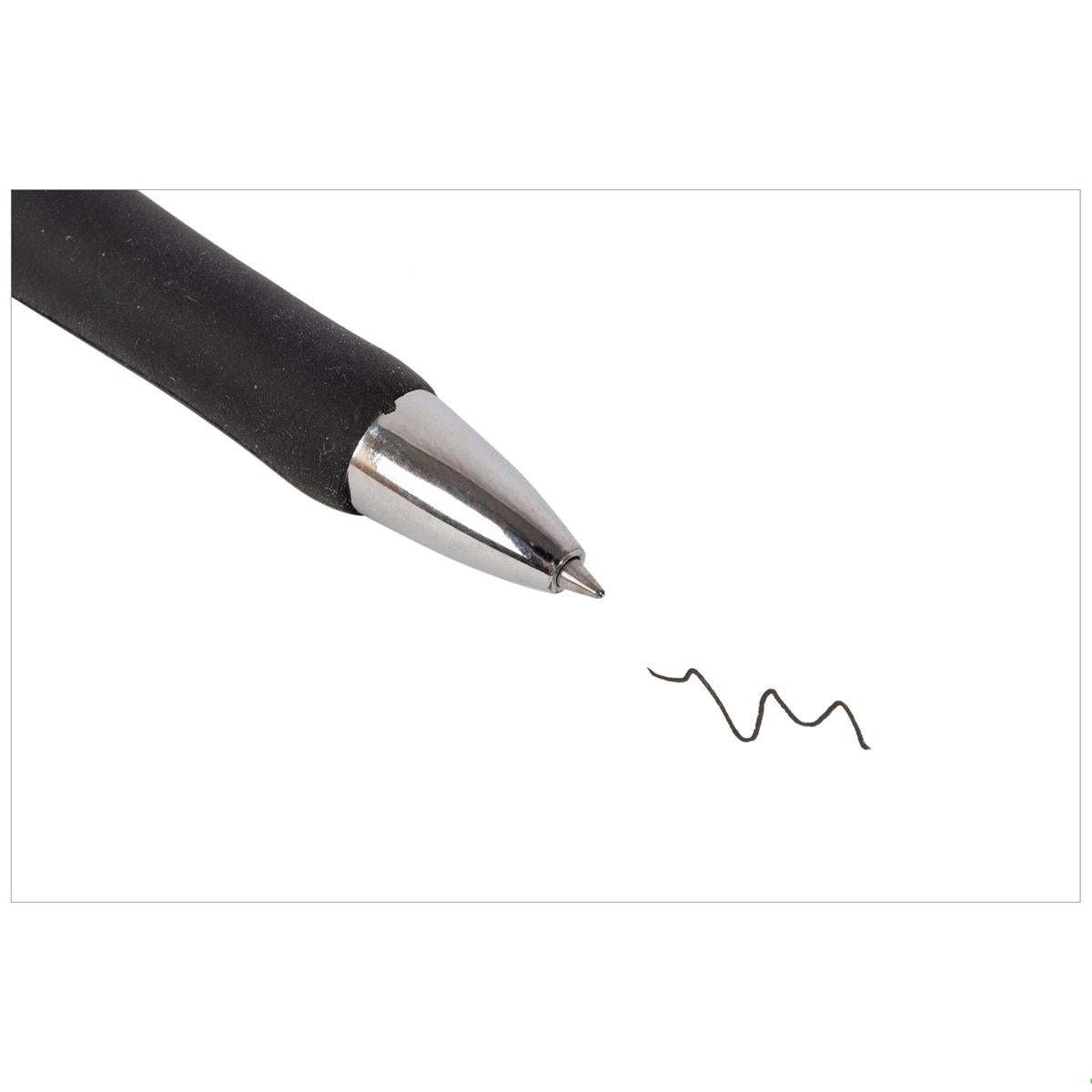 O.WKs. 3-pc Retractable Gel pen, 2 styl, Red,Black&Blue Ink, B/C