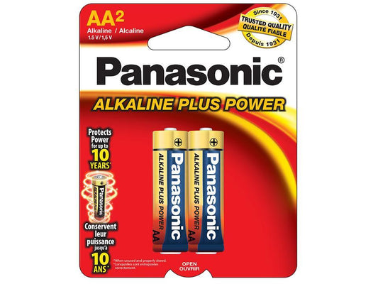 Panasonic, 2pk AA Alkaline Plus 1.5V,Power Batteries