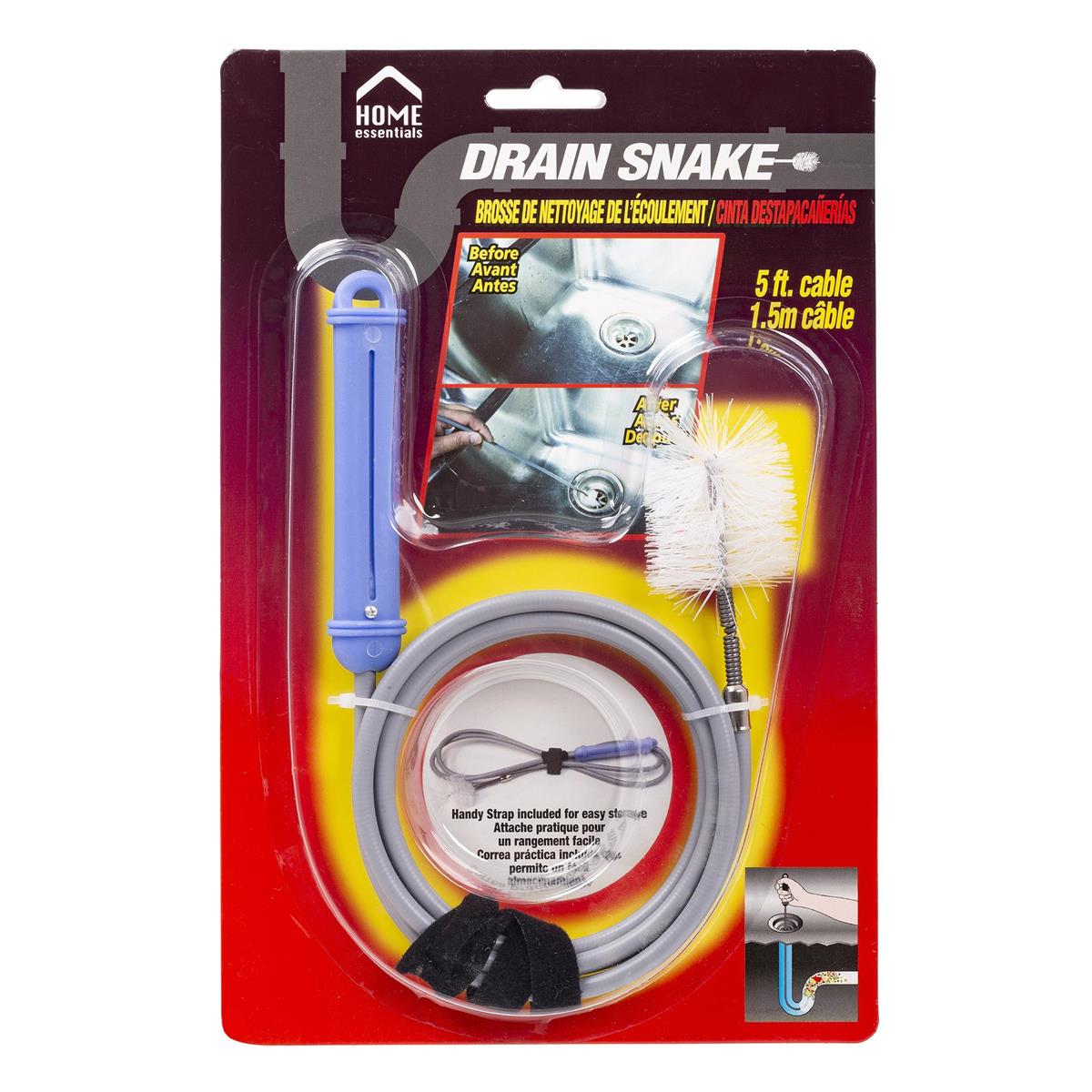 H.E.  5' Drain Snake , slide blister(CS)