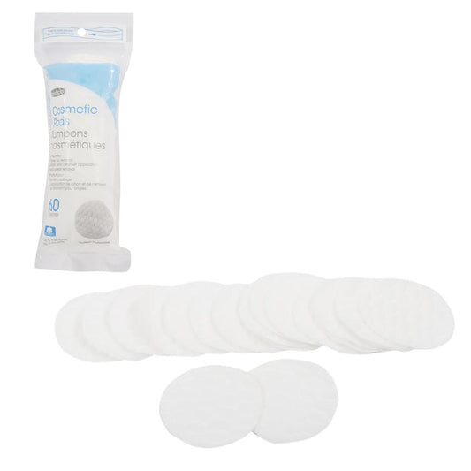 Bodico 60-pc small QUILTED cosmetic pads, 100% cotton(HZ)