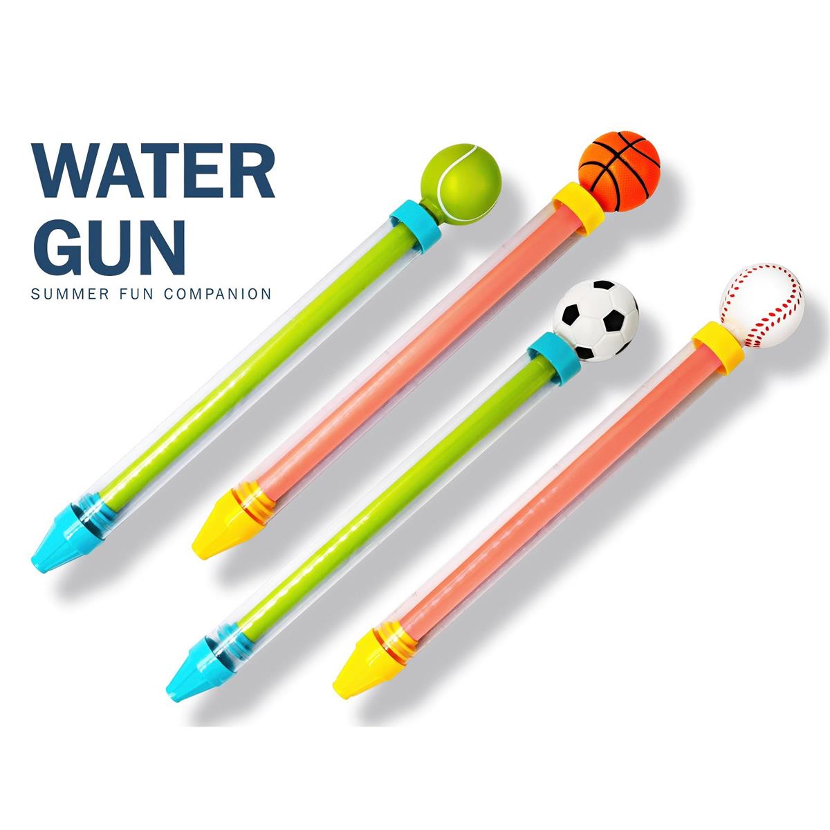 Sunny Dayz Water Shooter, 4 Asst. 12/PDQ, 14.5"x2" CHT