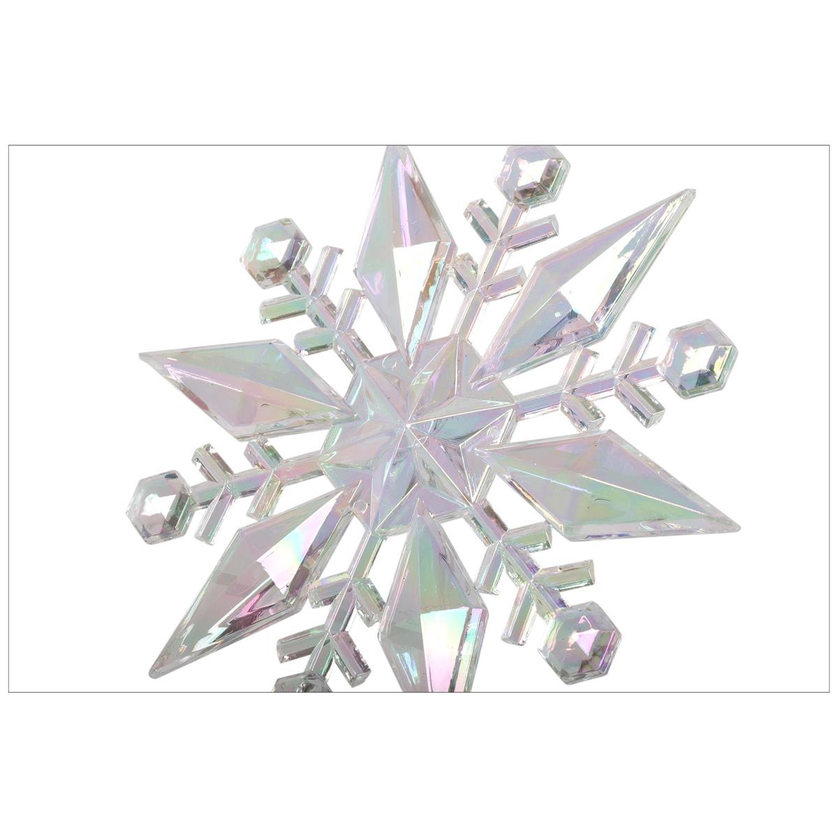Deco N. 9"H Snowflake Tree Topper, tie on card