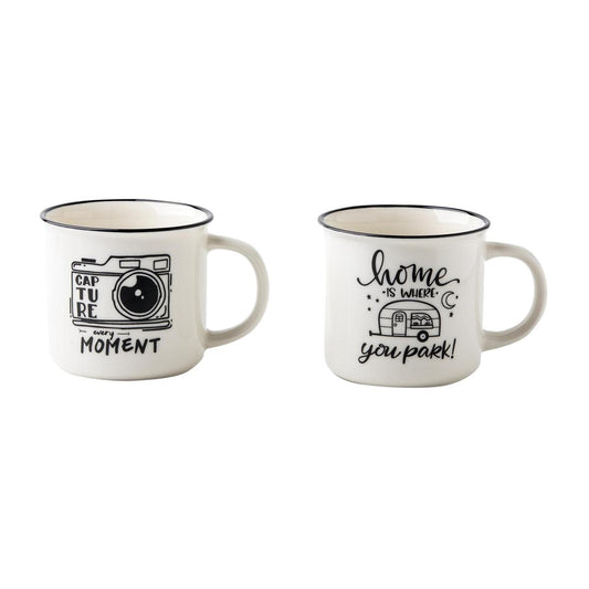 Camper 12oz. Ceramic Mug, 2asst., upc