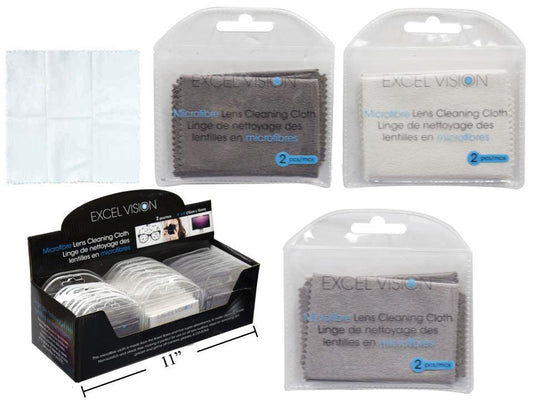 Excel Vision Lens Cleaning Cloth,  2-pc, 15x15cm, 3 col., 36/dsp