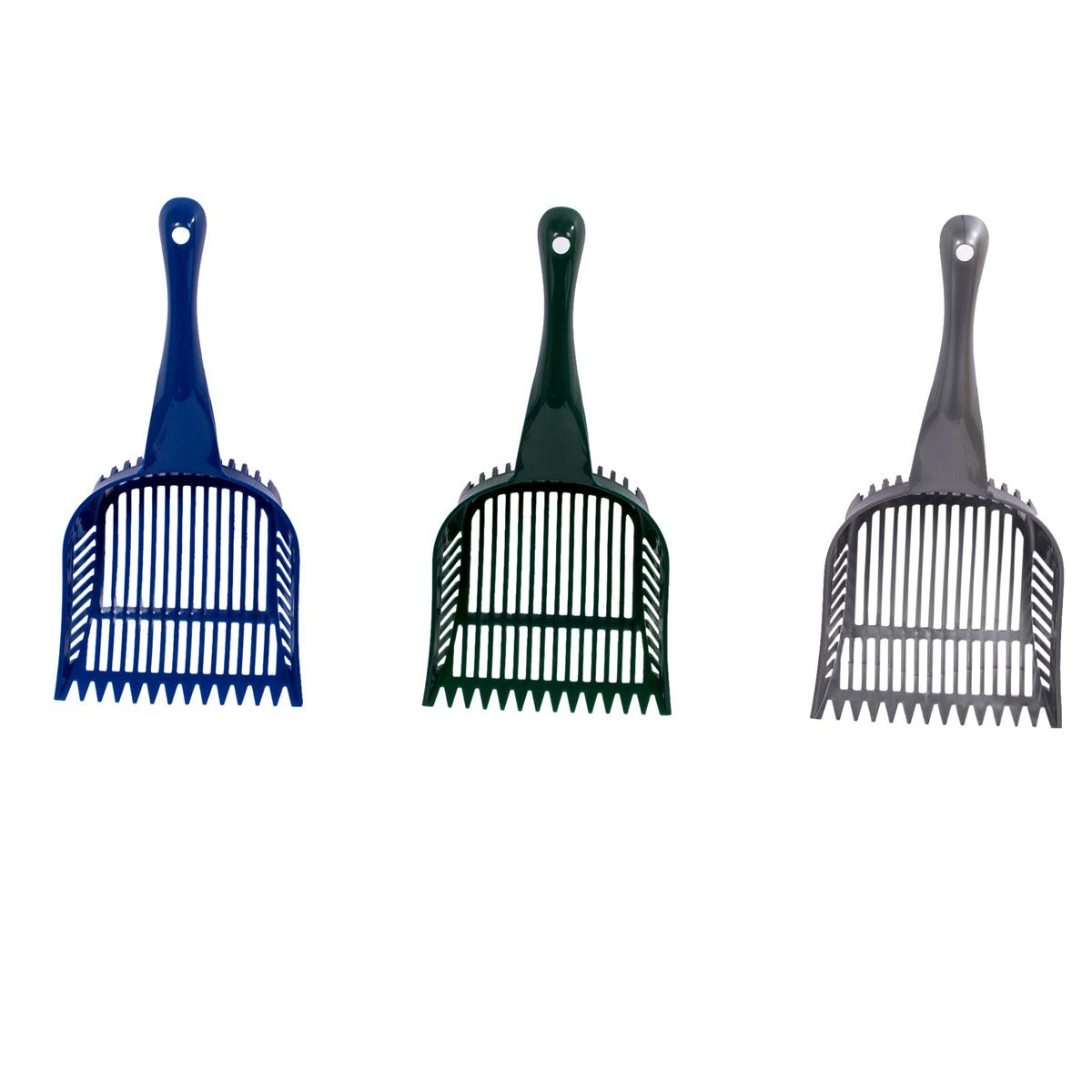 PAWS. 13"x6.25"x1.5" Large Litter Scoop, 3 assorted col.