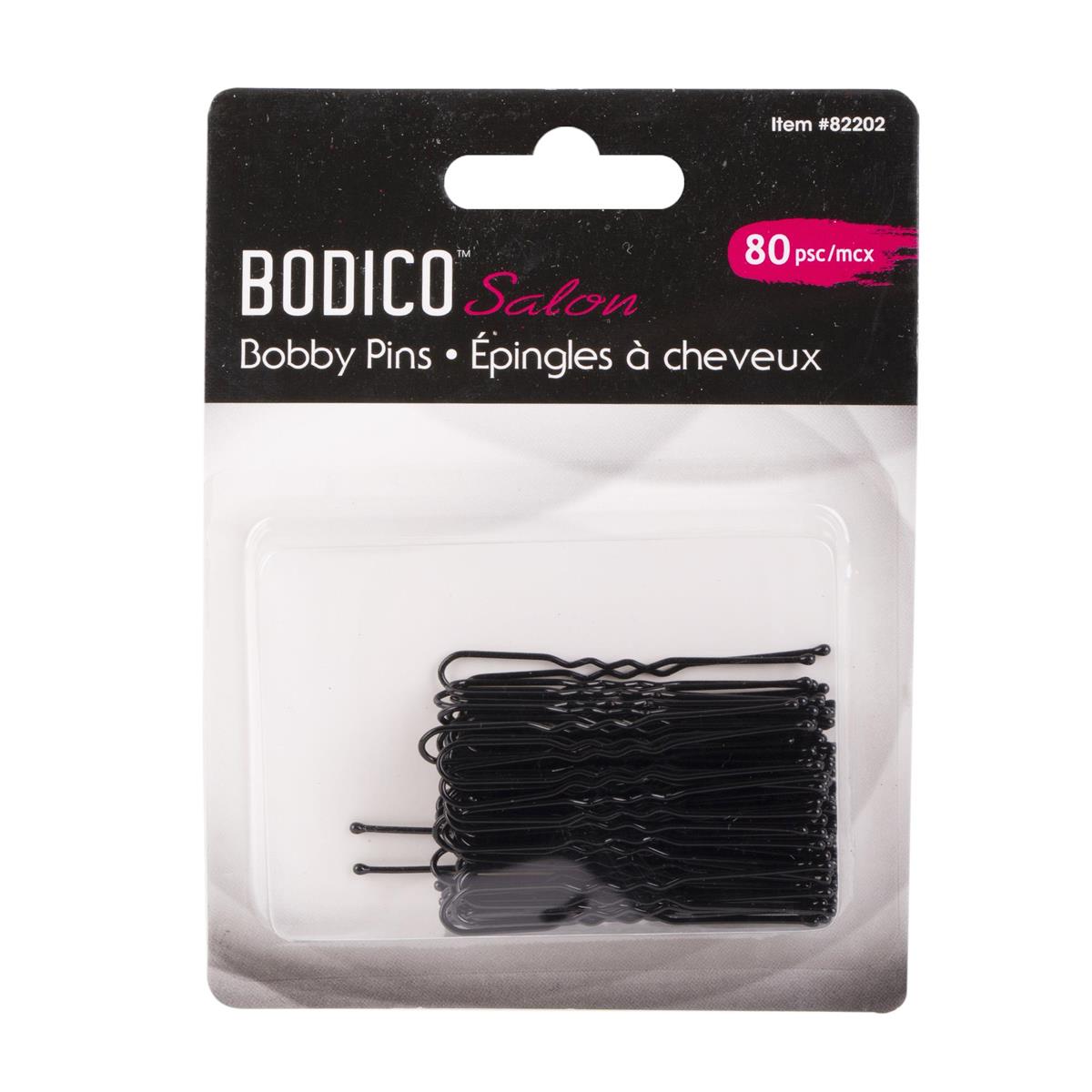 Bodico 80-pc Salon Bobby Pins, black only, b/c
