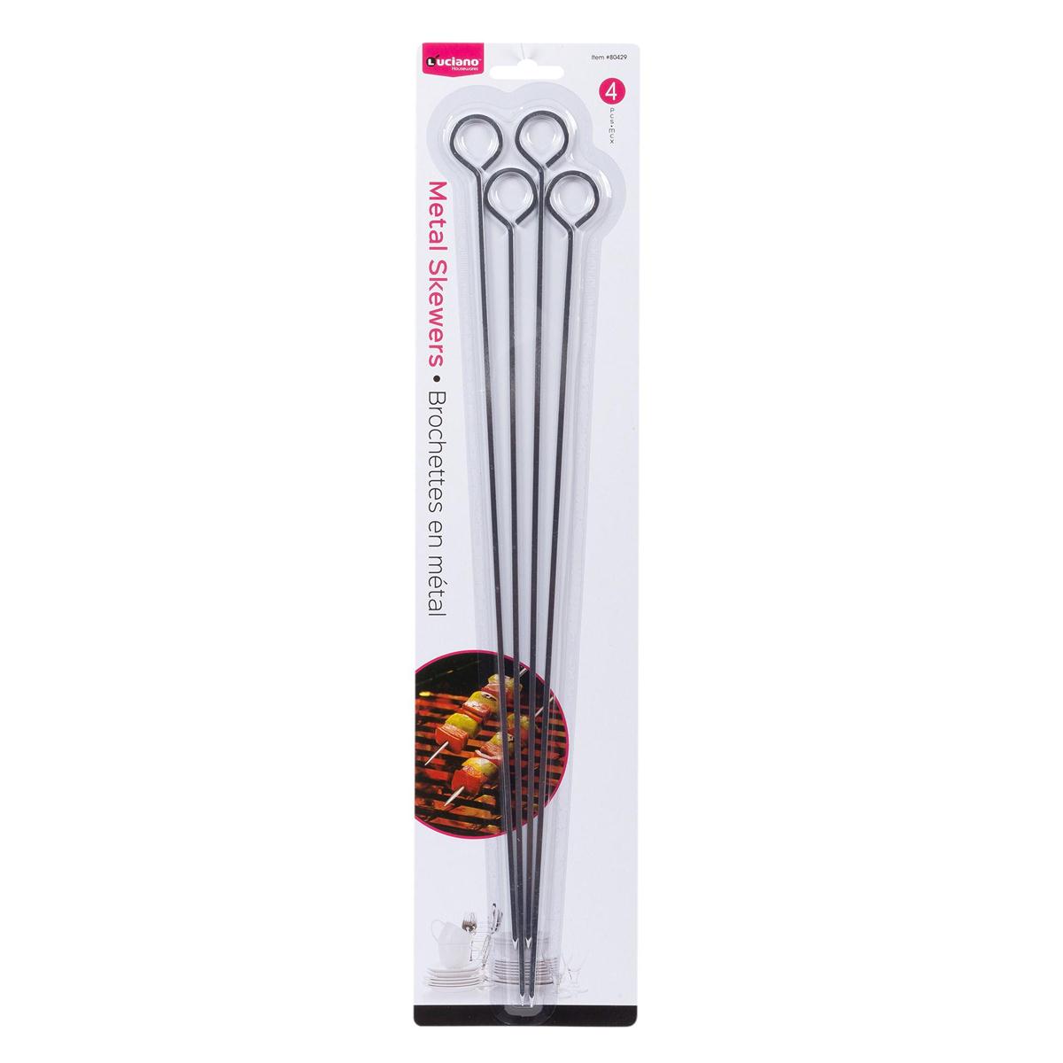 Luciano  4-pc 15" Chrome Skewer, b/c (CS)
