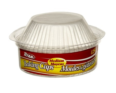 TITAN MEDIUM BAKING CUPS 125/PK x 48/CS