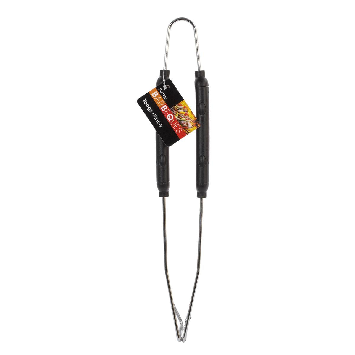 BBQ 15" S.S. Tongs w/Plastic Handle, cht