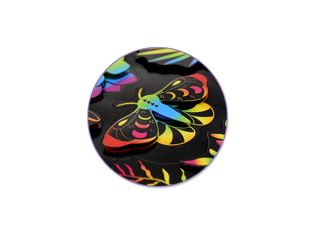 Handmade Sticker: 4.9"x7.3" 3D Rainbow Effect A) Brave At Heart