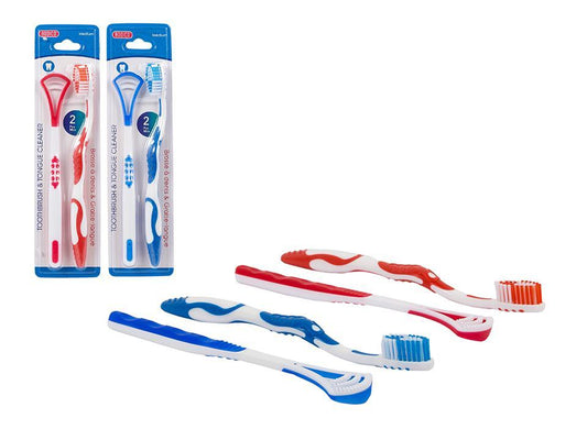 Bodico, Toothbrush and Tongue Cleaner,medium, bc