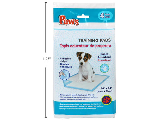 PAWS.24"x24" 4-pk Pet Training pads